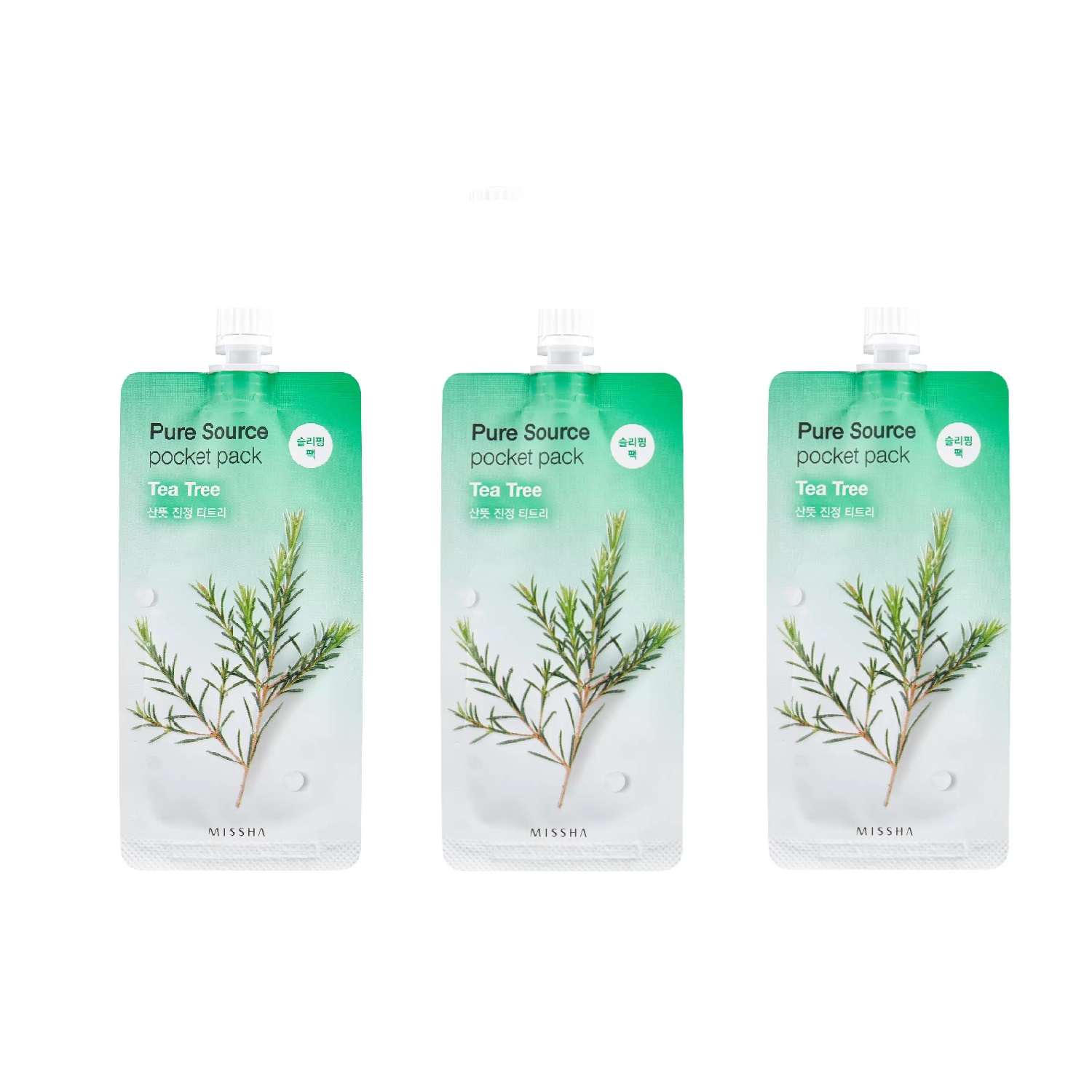 Маска для лица Missha Pure Source Pocket pack Tea Tree 10 мл 3 шт