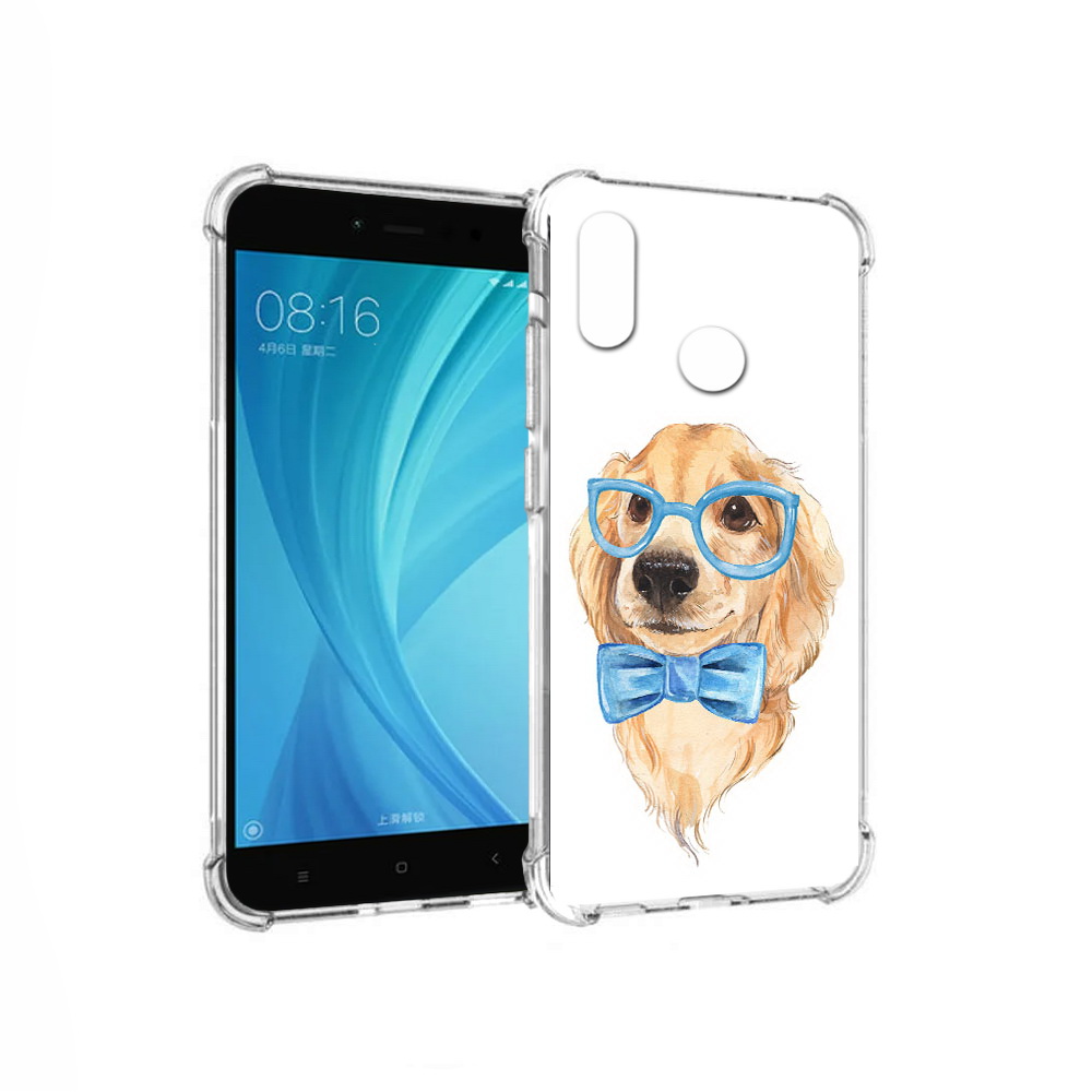 

Чехол MyPads Tocco для Xiaomi Redmi Note 5 Собака интеллигент (PT113434.311.159), Прозрачный, Tocco