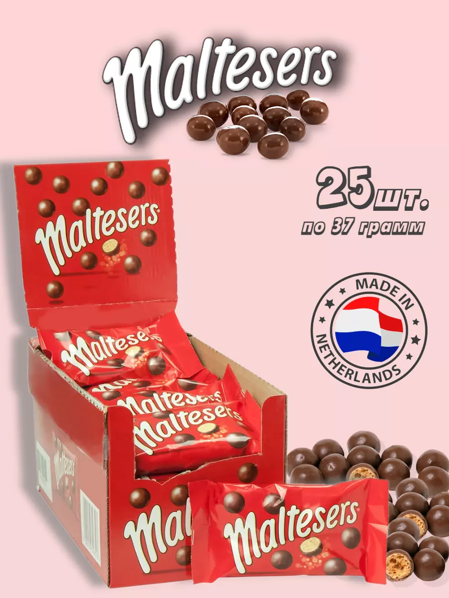 

Шоколадное драже Maltesers, Мальтизерс, 25 шт х 37 г, Мальтизерс-25х37гр-1шт