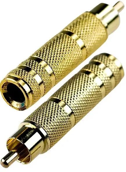 

Переходник RCA "шт"-6,3 "гн" моно, металл, позолоченный (2 шт)