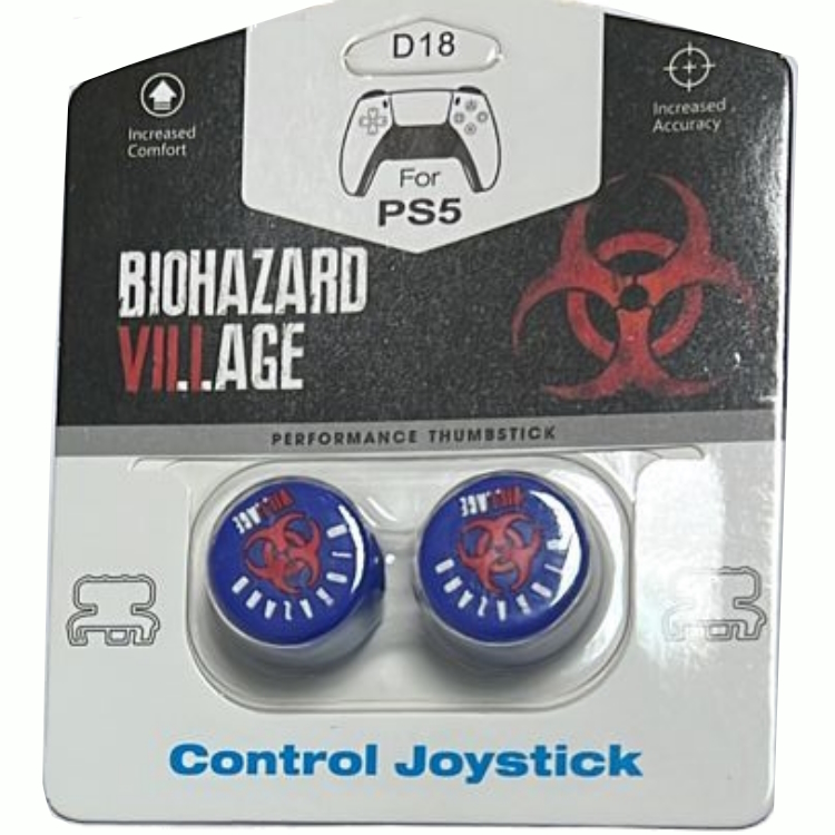 

Накладки на стики DualSense/Shock 4 DH Resident Evil Biohazard Village\D18 Синий (PS4/PS5), Белый;красный;синий, DH Resident Evil Biohazard Village\D18