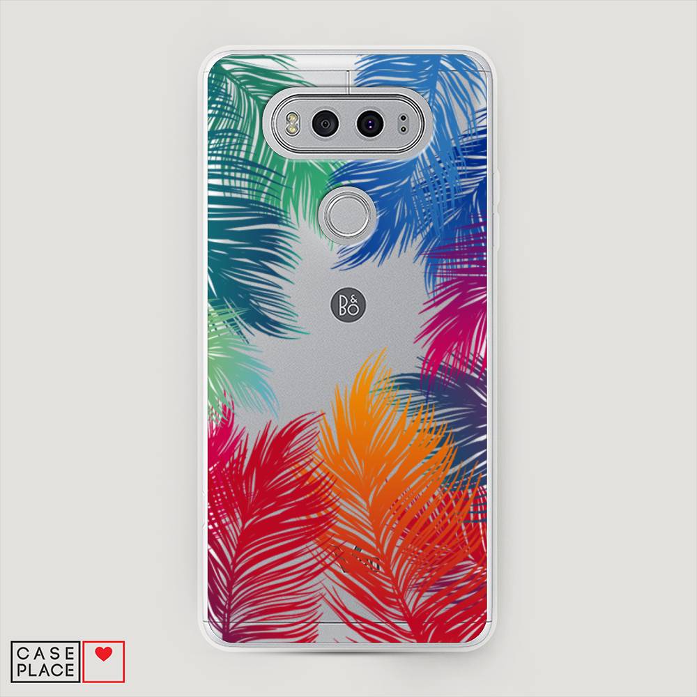 фото Чехол awog "рамка из перьев" для lg v20