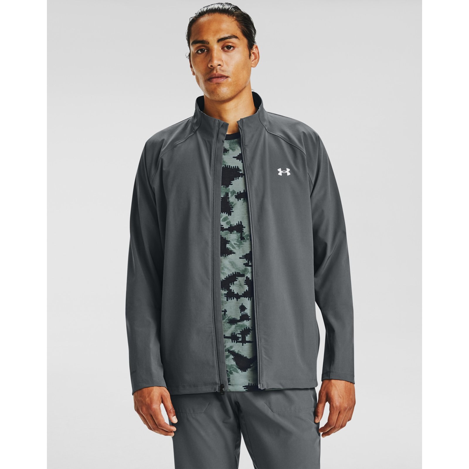 фото Куртка мужская under armour m launch 3.0 storm jacket серая s/m