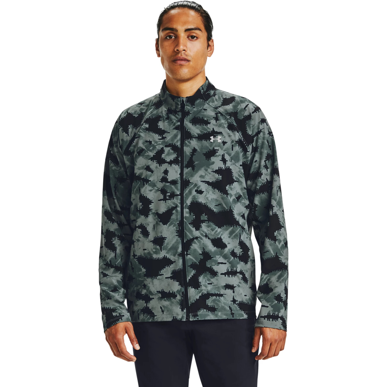 фото Куртка мужская under armour launch3.0 storm print jkt синяя s/m