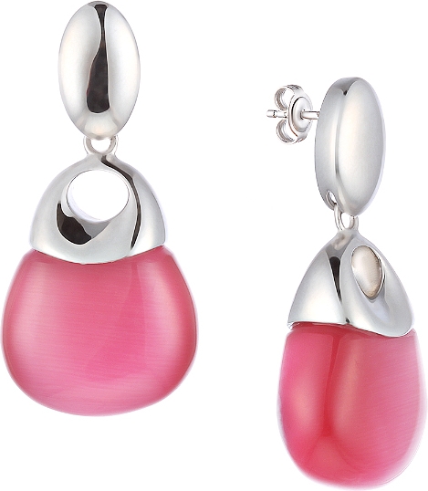 

Серьги женские из серебра Джей Ви SE0476, стекло, SE0476