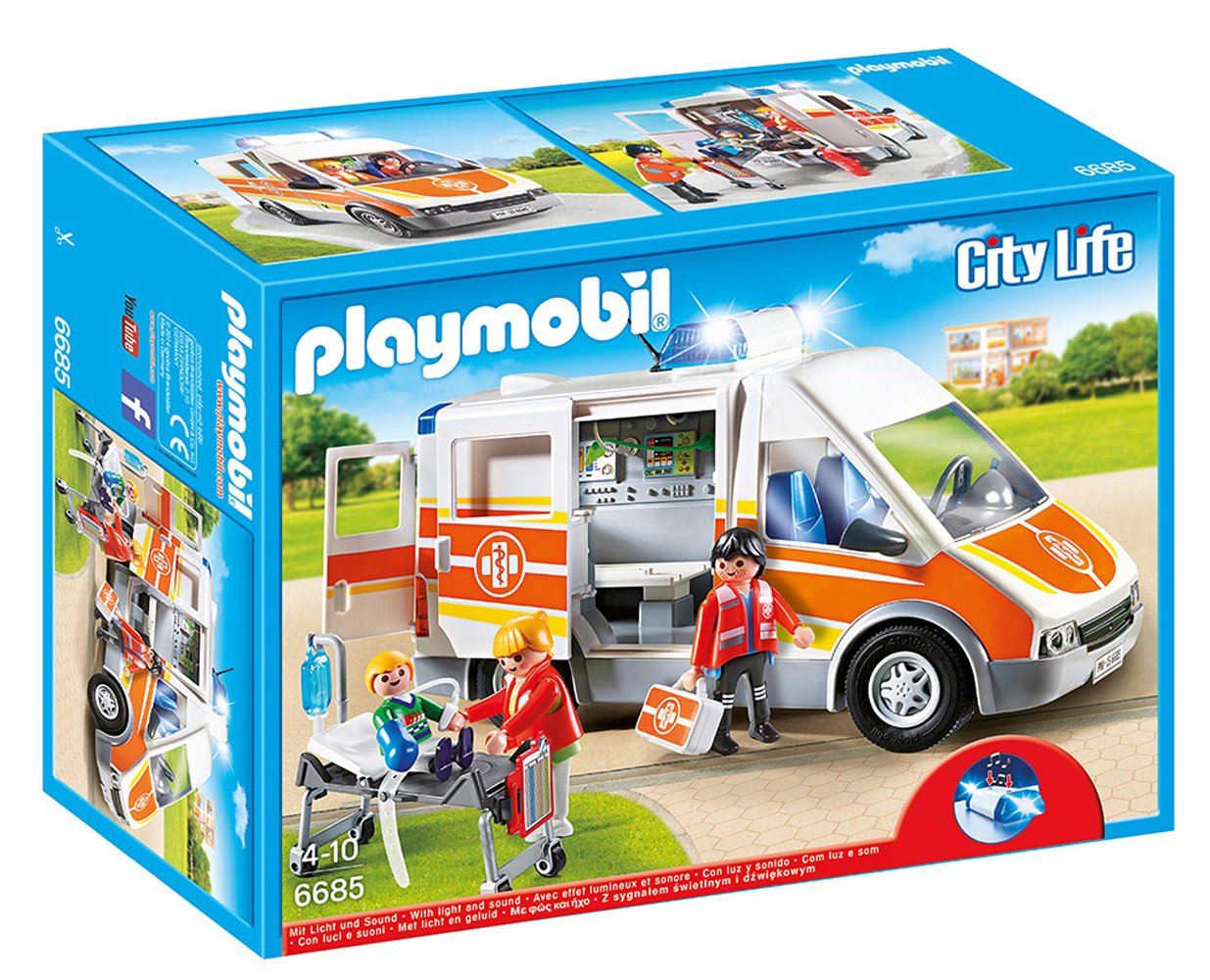 фото Конструктор playmobil скорая помощь со светом и звуком, арт.70049, 62 дет.