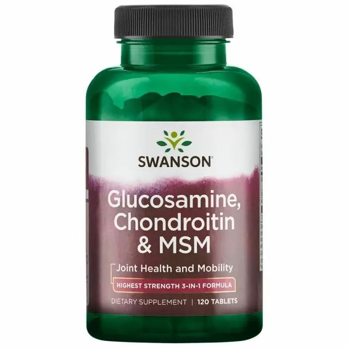 

Глюкозамин, хондроитин, МСМ SWANSON Glucosamine, Chondroitin, MSM таблетки 120 шт.