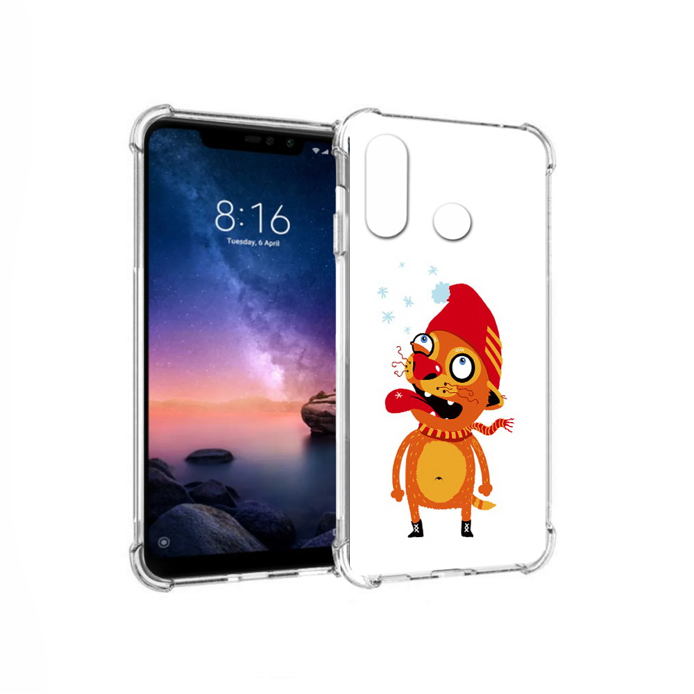 

Чехол MyPads Tocco для Xiaomi Redmi Note 6 Зимний кот (PT118671.310.88), Прозрачный, Tocco