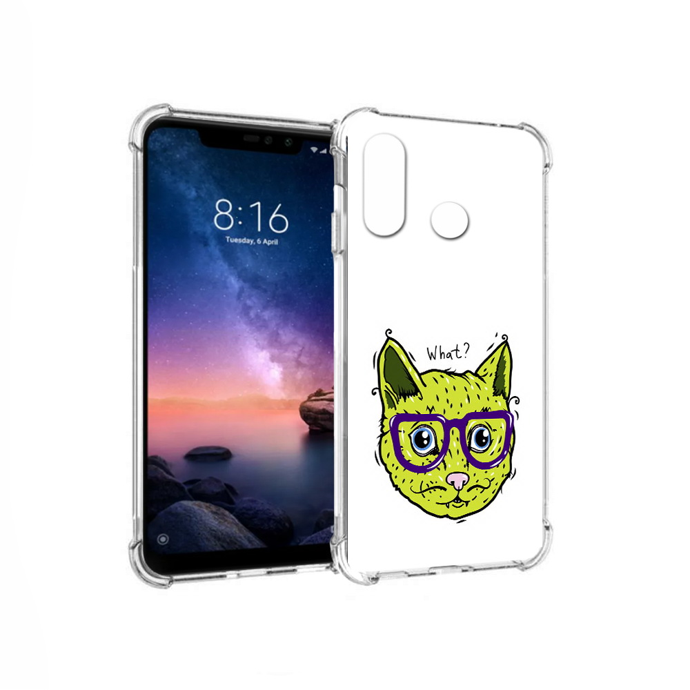 

Чехол MyPads Tocco для Xiaomi Redmi Note 6 Зеленый кот (PT118671.310.86), Прозрачный, Tocco