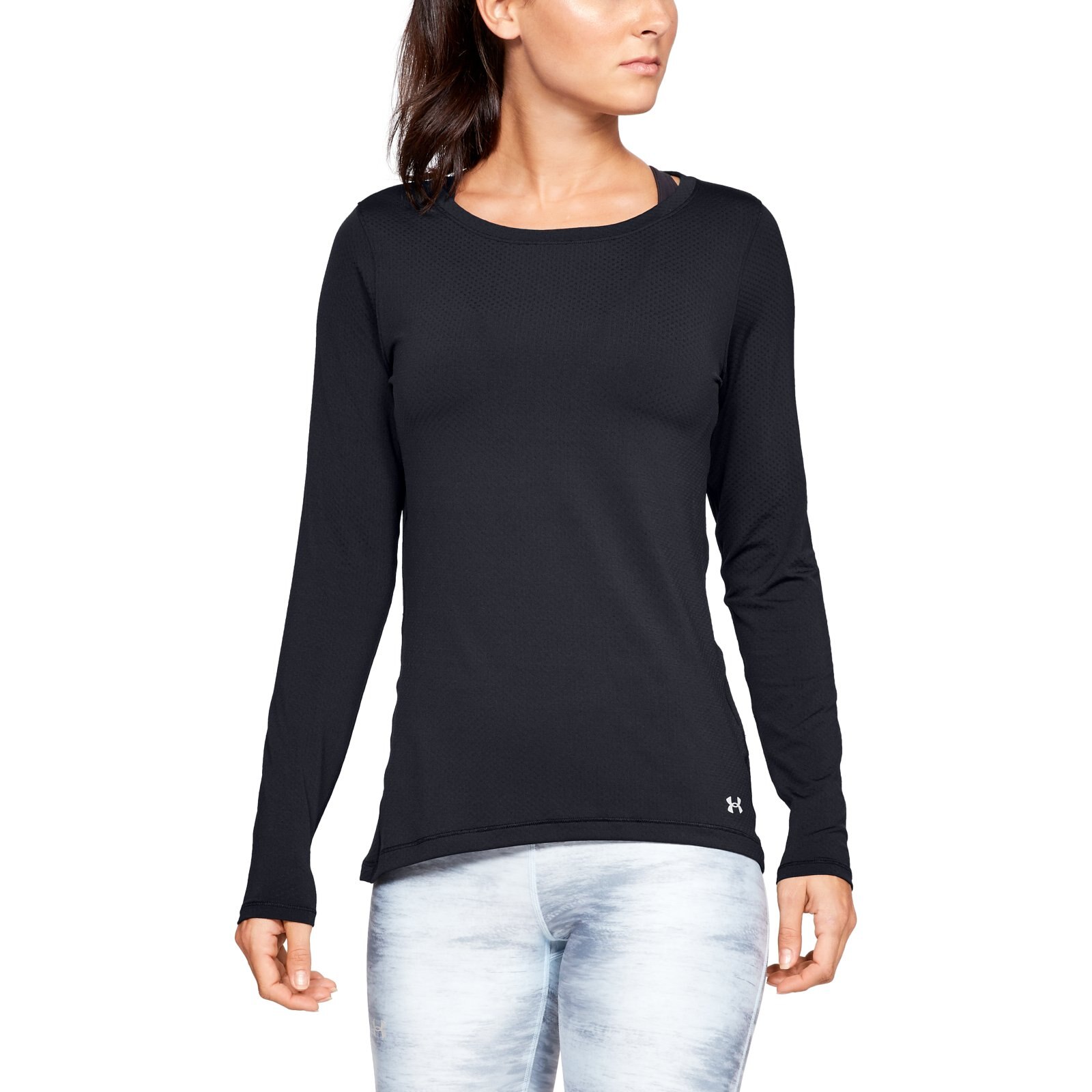 фото Лонгслив женский under armour hg long sleeve черный xl