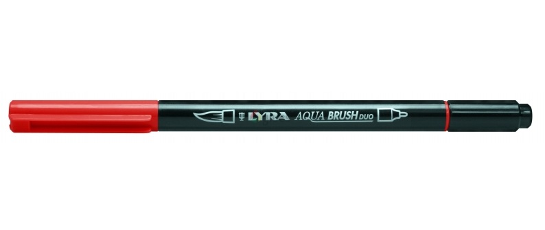 фото Lyra фломастер цветной акварельный lyra aqua brush duo, двусторонний темно-карминный