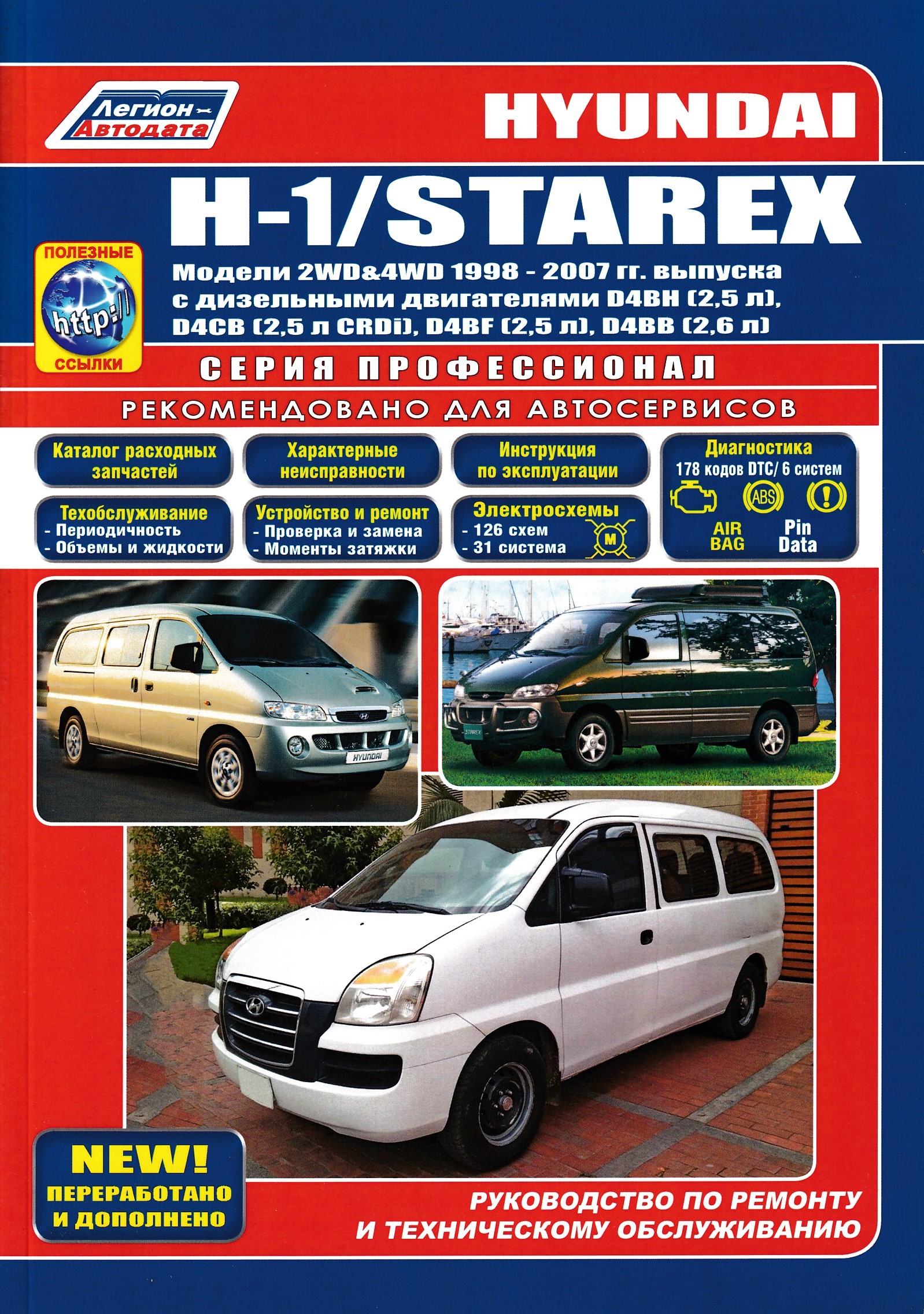 

Hyundai H-1 Starex, 1998-07 (диз) Устройство, техническое обслуживание и ремонт