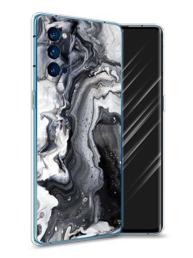 

Чехол Awog на Oppo Reno 4 Pro 5G "Бело-черные сложные полосы", Разноцветный, 253750-3