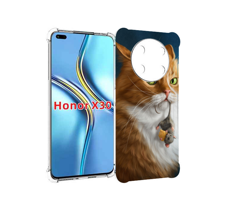 

Чехол MyPads Кот-и-мышь для Honor X30 / Magic4 Lite 5G, Прозрачный, Tocco