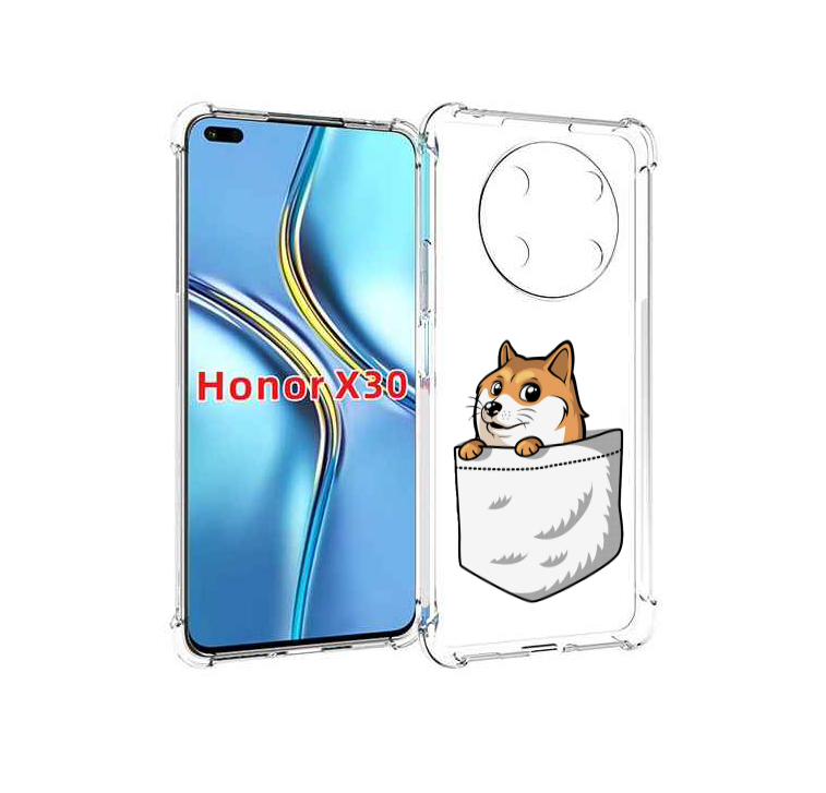 

Чехол MyPads Корги в кармане для Honor X30 / Magic4 Lite 5G, Прозрачный, Tocco