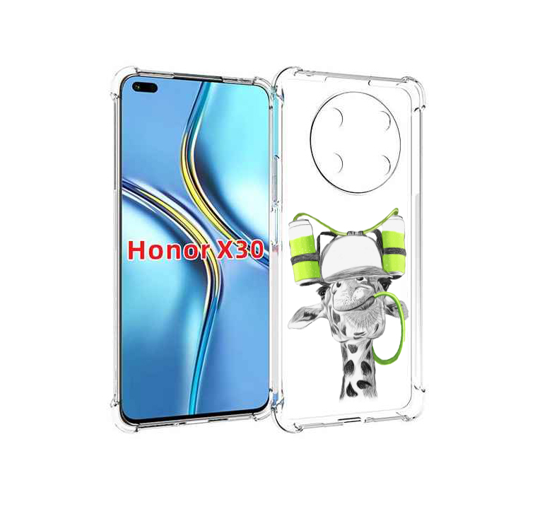 

Чехол MyPads Жираф для Honor X30 / Magic4 Lite 5G, Прозрачный, Tocco