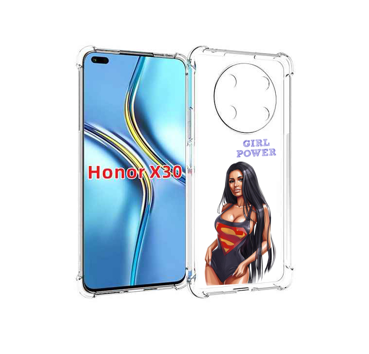 

Чехол MyPads Девушка-супермен женский для Honor X30 / Magic4 Lite 5G, Прозрачный, Tocco