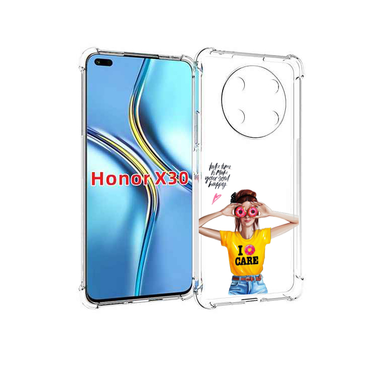 

Чехол MyPads Девушка-с-пончиками женский для Honor X30 / Magic4 Lite 5G, Прозрачный, Tocco