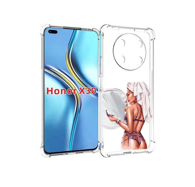 Чехол MyPads Девушка-с-полотенцем женский для Honor X30 / Magic4 Lite 5G