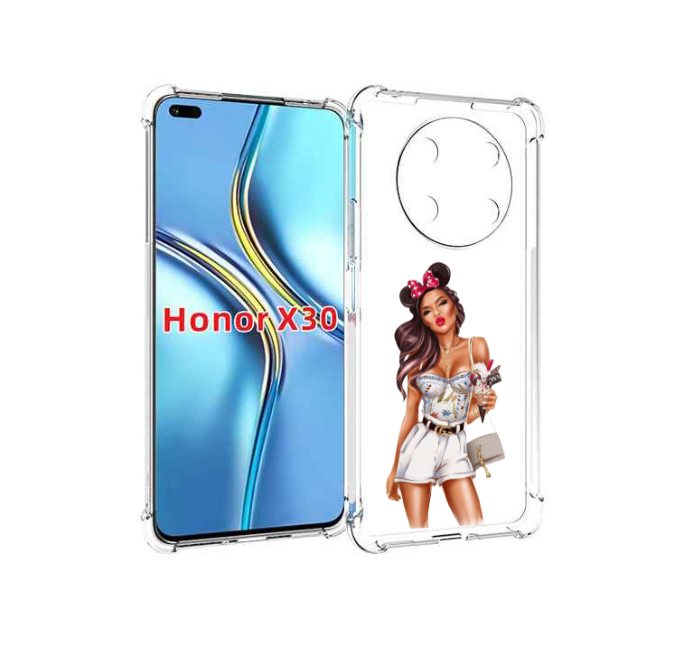 

Чехол MyPads Девушка-микки для Honor X30 / Magic4 Lite 5G, Прозрачный, Tocco