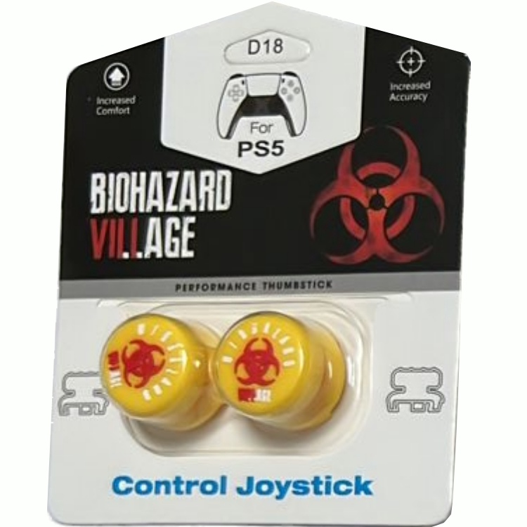 

Накладки на стики DualSense/DualShock 4 DH Resident Evil Biohaz Vill\D18 Yellow (PS4/PS5), Белый;желтый;красный, DH Resident Evil Biohazard Village\D18