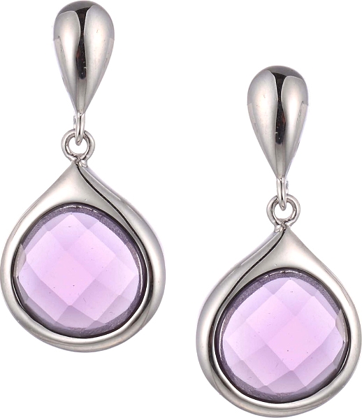 

Серьги женские из серебра Джей Ви SE0442, стекло, SE0442