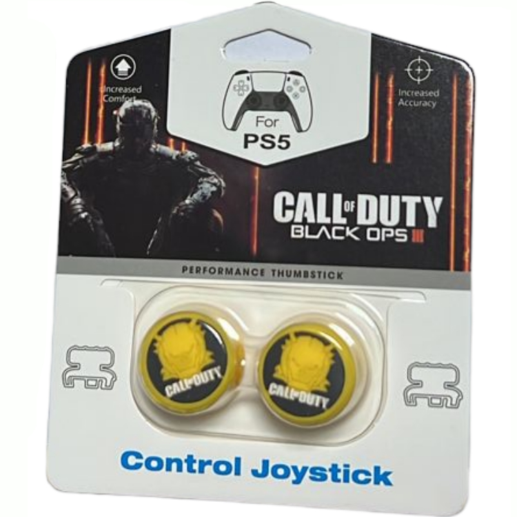 

Накладки на стики DualSense/DualShock 4 DH Call of Duty Black Opc 3\D08 (2 шт) (PS4/PS5), Белый;желтый;черный, DH Call of Duty Black Opc-3\D08