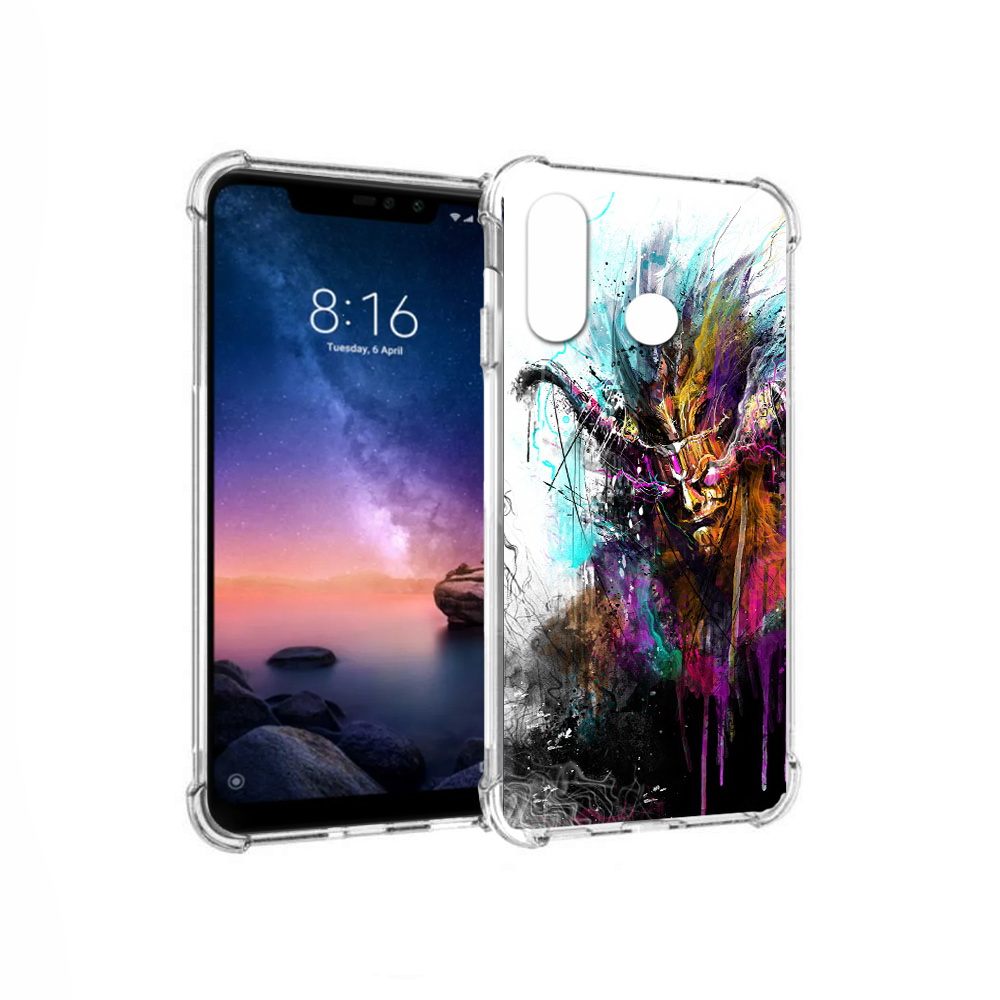 

Чехол MyPads Tocco для Xiaomi Redmi Note 6 яркий дьявол (PT118671.310.709), Прозрачный, Tocco
