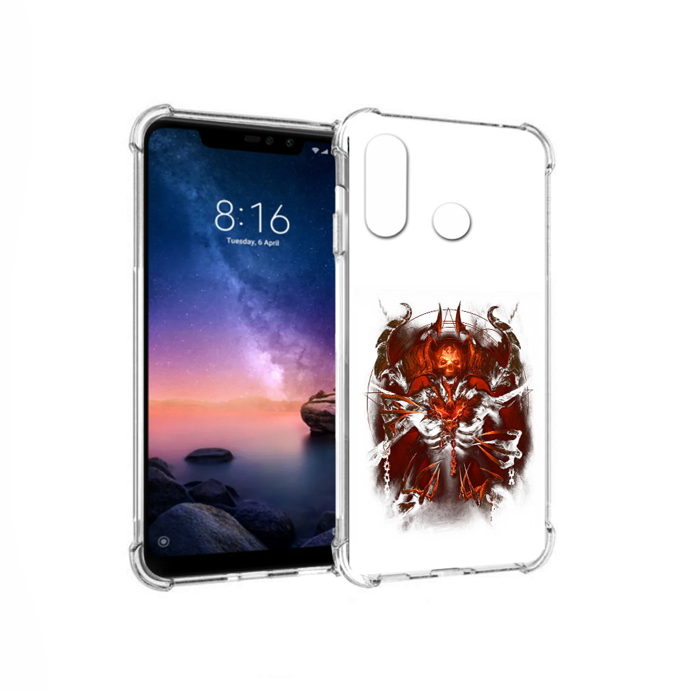 

Чехол MyPads Tocco для Xiaomi Redmi Note 6 яркий демон (PT118671.310.708), Прозрачный, Tocco