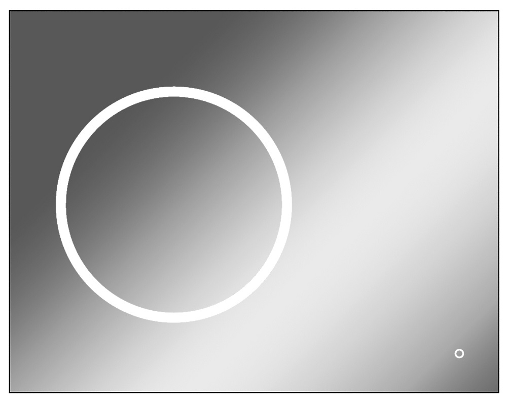 Зеркало Sansa Eclipse 90 black с подсветкой