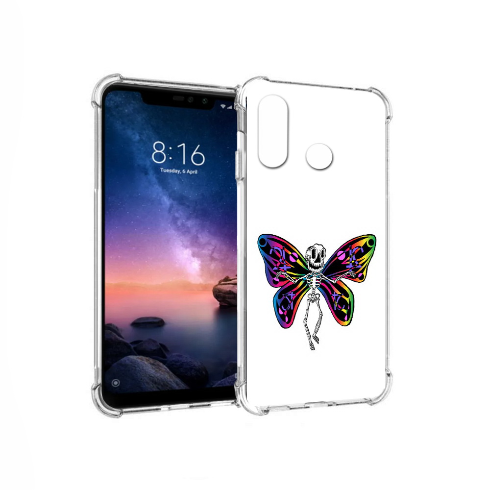 

Чехол MyPads Tocco для Xiaomi Redmi Note 6 эффект бабочки (PT118671.310.701), Прозрачный, Tocco
