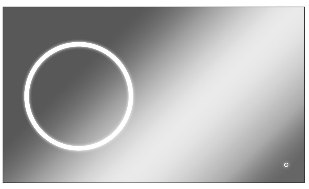Зеркало Sansa Eclipse 120 black с подсветкой
