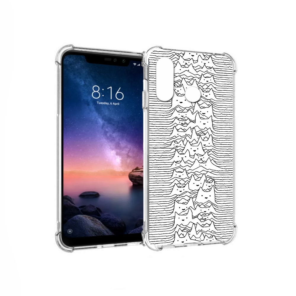 

Чехол MyPads Tocco для Xiaomi Redmi Note 6 черно белые коты 3D (PT118671.310.682), Прозрачный, Tocco