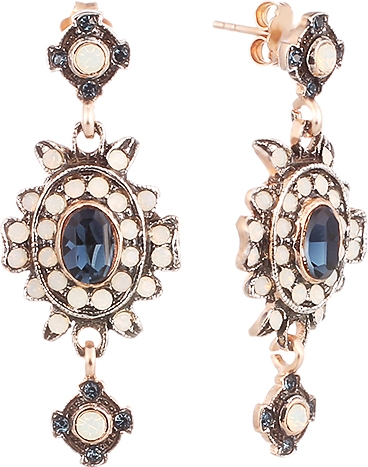 

Серьги женские из серебра Джей Ви 00946, фианит, 00946