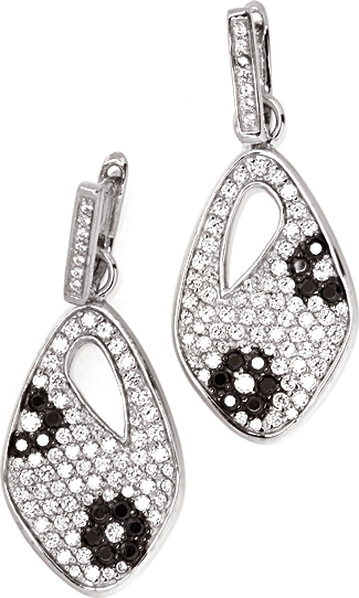 

Серьги женские из серебра Джей Ви 05S2AV0155206CU, фианит, 05S2AV0155206CU