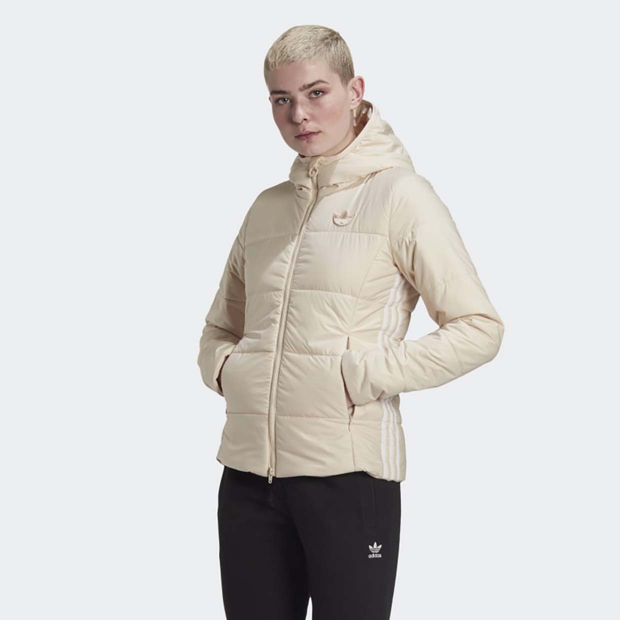 фото Куртка женская adidas slim jacket linen розовая 36-38 ru