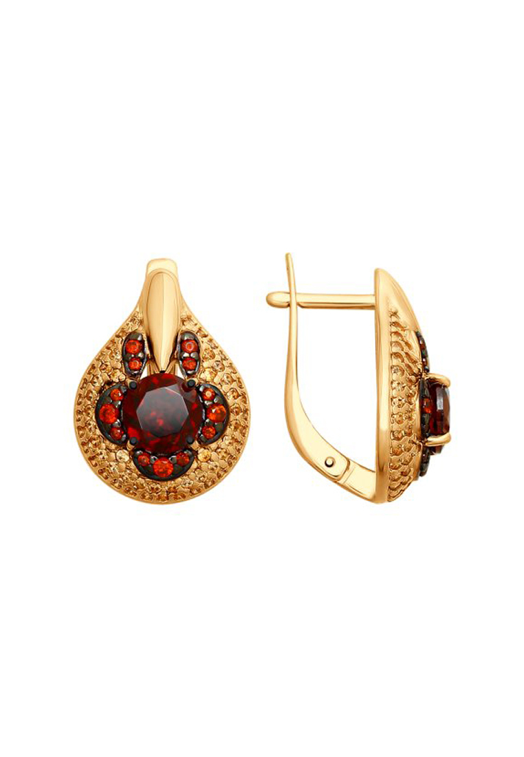 

Серьги из серебра с гранатом/фианитом SOKOLOV 92021603, 92021603_k