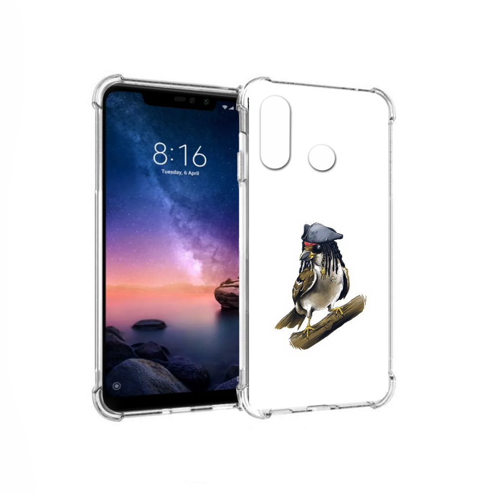 

Чехол MyPads Tocco для Xiaomi Redmi Note 6 Джек воробей (PT118671.310.65), Прозрачный, Tocco