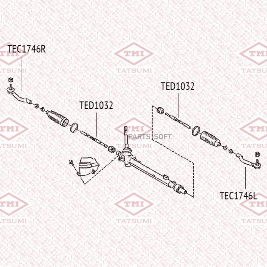

TATSUMI TEC1746L Наконечник рулевой тяги | перед лев |