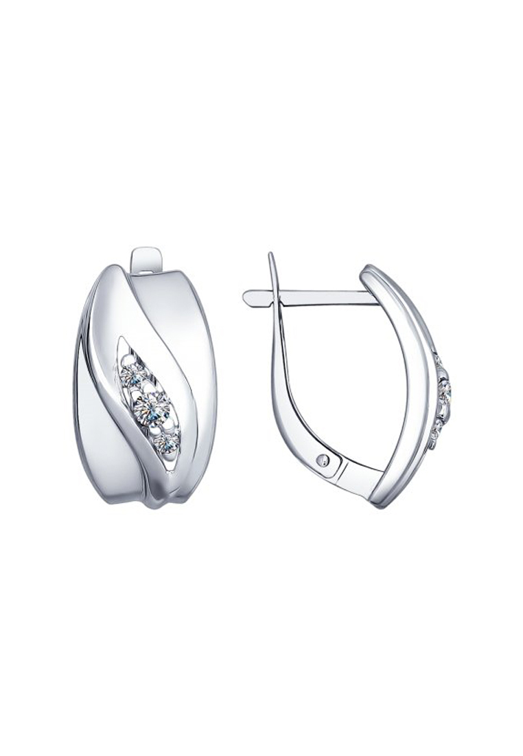 

Серьги из серебра с фианитом SOKOLOV 94022518, 94022518_k