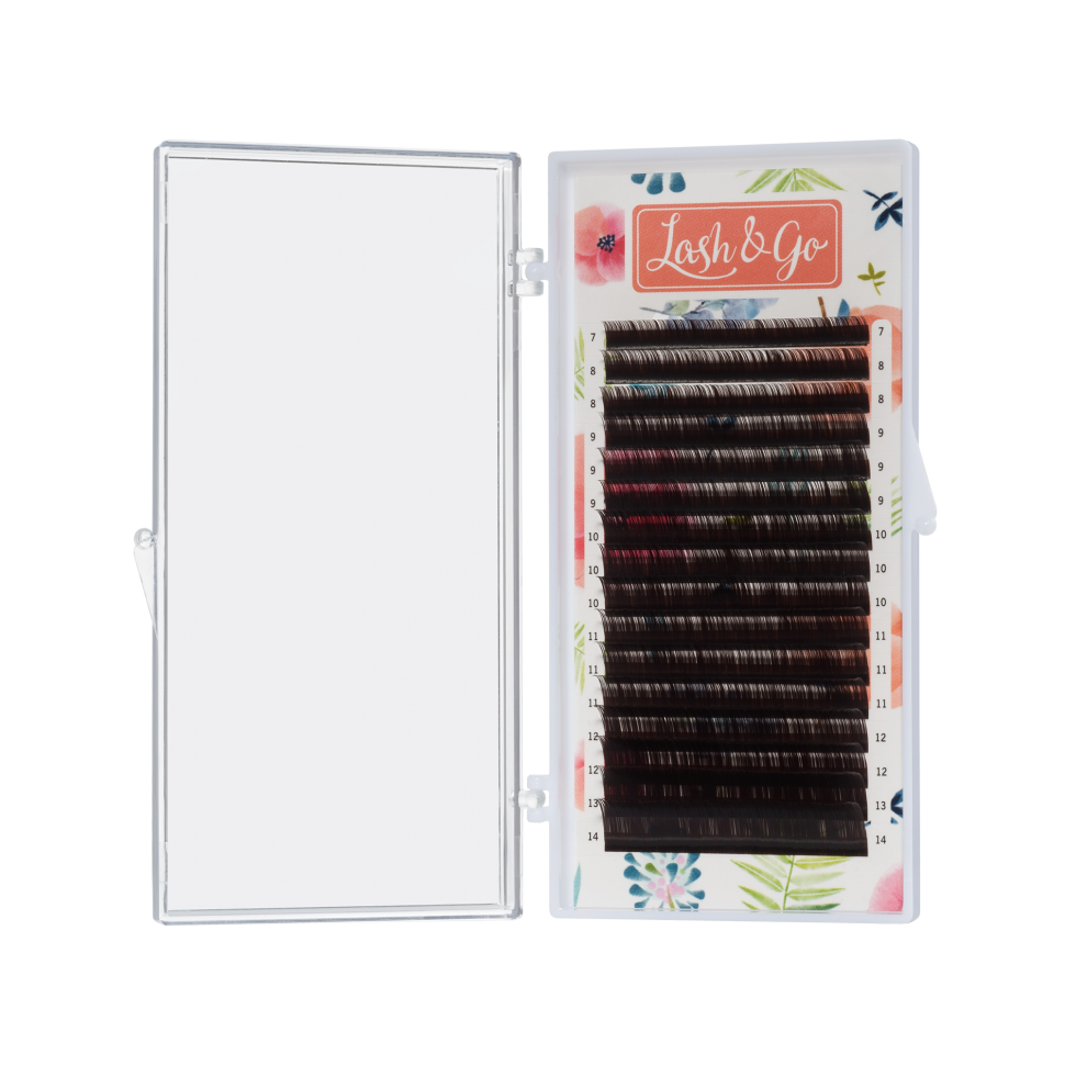 

Коричневые ресницы Lash&Go Эспрессо Микс 16 линий C 0.12 7-14