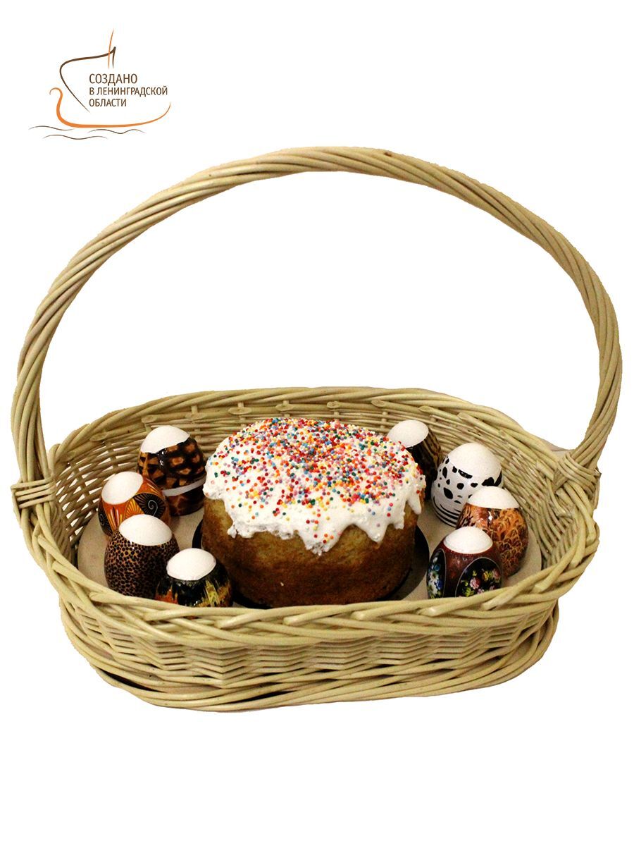 Корзина пасхальная Балтийская лоза овальная арт XBOVKLN 2240₽