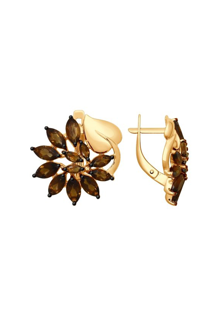 

Серьги из серебра с раухтопазом SOKOLOV 92021579, 92021579_k
