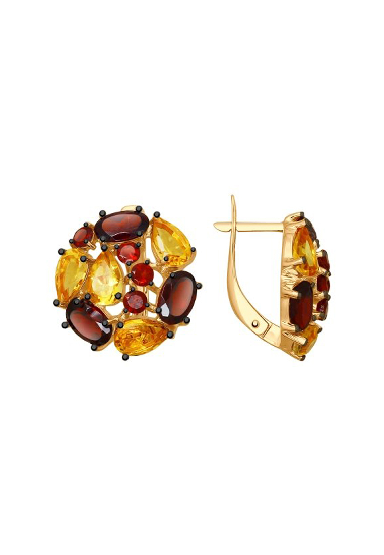 

Серьги из серебра с гранатом/цитрином SOKOLOV 92021574, 92021574