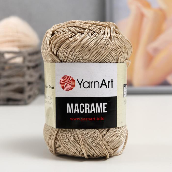 

Пряжа "Macrame Макраме" 100% полиэстер 130м/90гр (166 св.бежевый), Пряжа "Macrame Макраме"