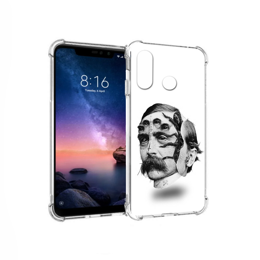 

Чехол MyPads Tocco для Xiaomi Redmi Note 6 страшное лицо мужчины (PT118671.310.629), Прозрачный, Tocco