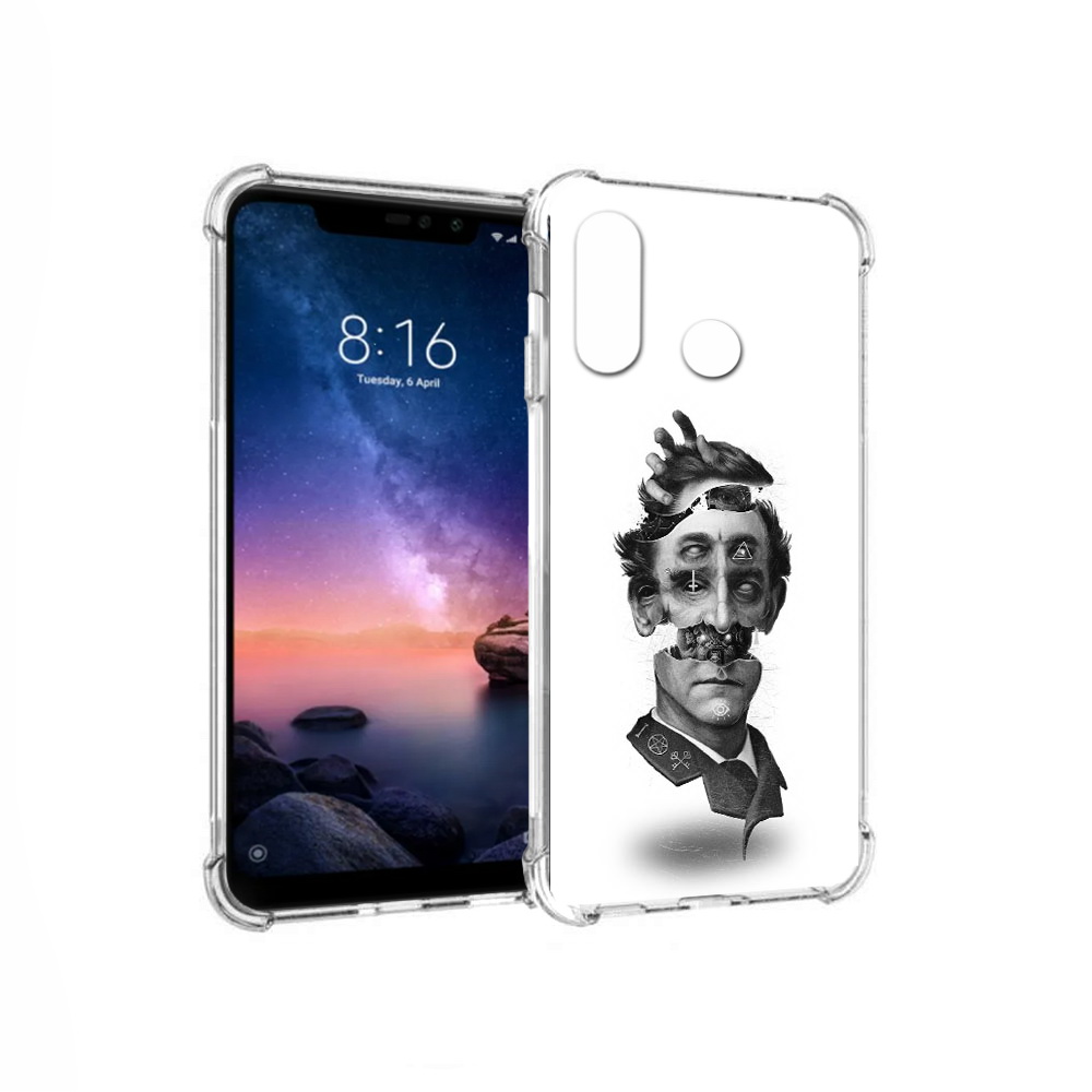 

Чехол MyPads Tocco для Xiaomi Redmi Note 6 страшное лицо абстракция (PT118671.310.628), Прозрачный, Tocco