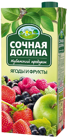 

Напиток сокосодержащий Сочная Долина ягодно-фруктовый 950 мл