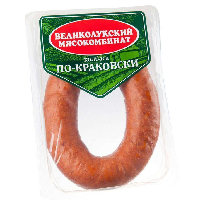 

Колбаса Великолукский мясокомбинат По-краковски полукопченая 300 г