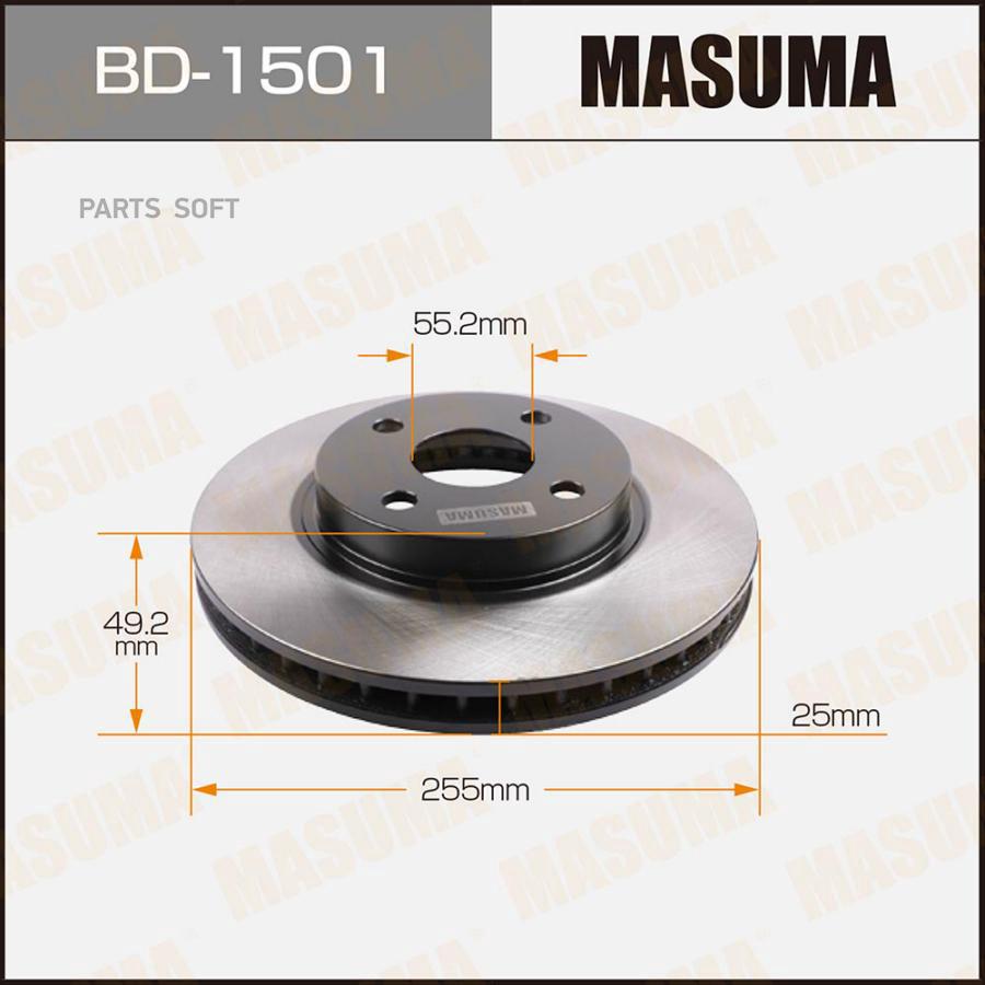 

Диск тормозной MASUMA front COROLLA/ ZZE122 [уп.2]
